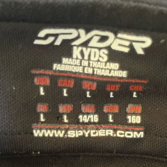 Spyder kyds 1/4 quarter zip pullover Sz large 14/16 - Picture 6 of 8
